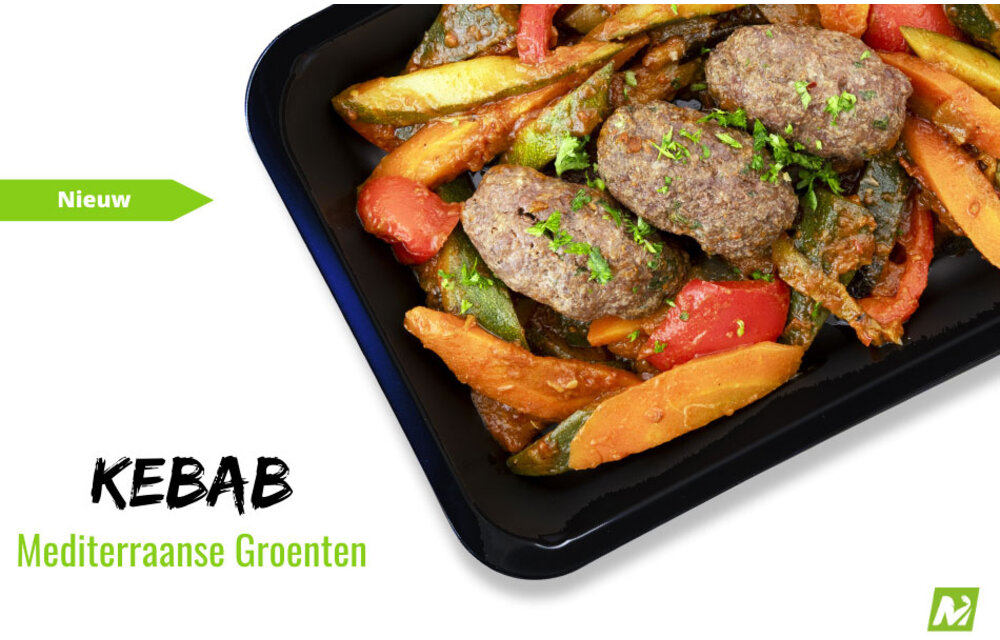 Afvallen - Mediterraanse Groentestoof met Kebab