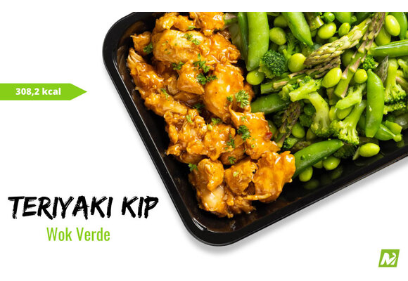 Afvallen: Teriyaki kip - Wok verde