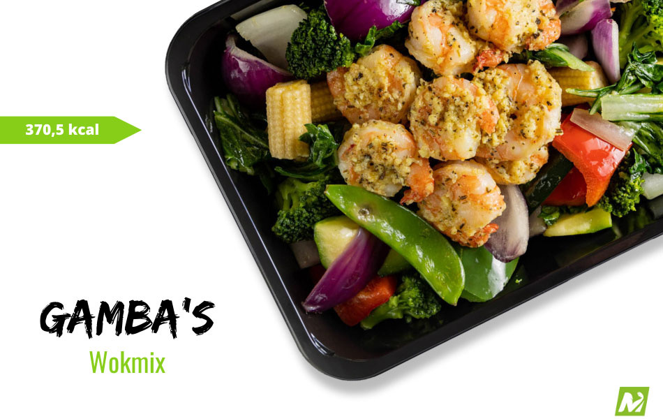 Afvallen: Gamba's - Gewokte grove groenten