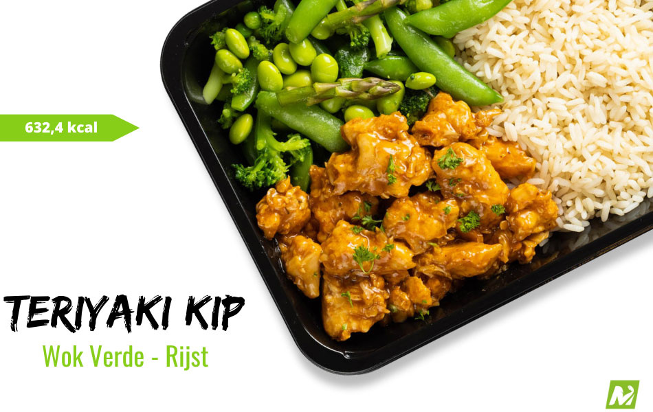 Spiermassa: Teriyaki kip - Basmati - Wok verde