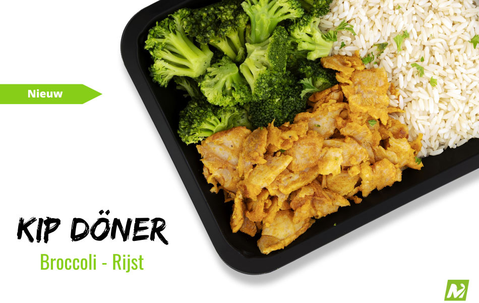 Spiermassa: Kip döner - Basmati - Broccoli