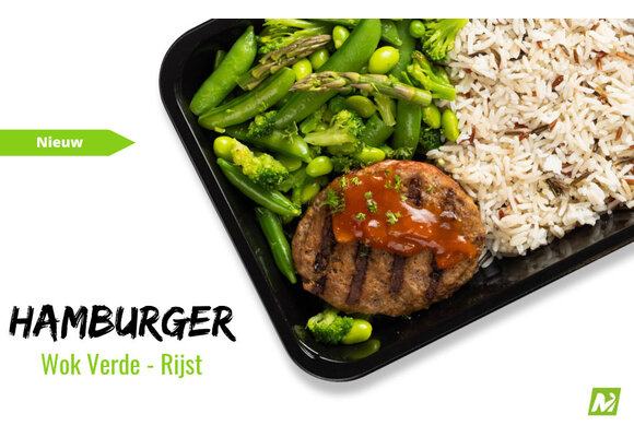 Spiermassa: Runderburger - Basmati - Wok verde