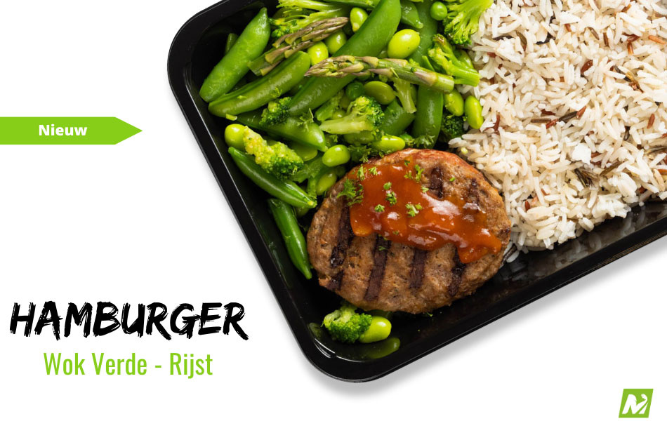Conditie: Rundburger - Basmati - Wok verde