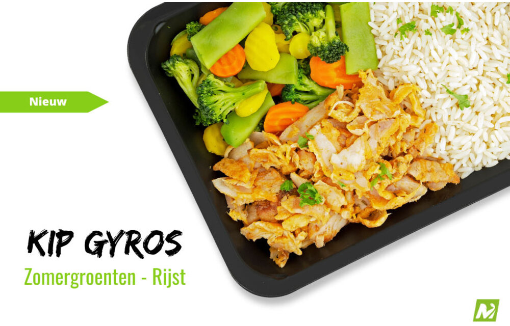 Spiermassa- Kip gyros - Rijst - Zomergroenten