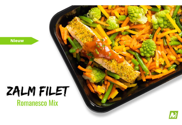Afvallen: Zalmfilet - Groentemix - Tomatensaus