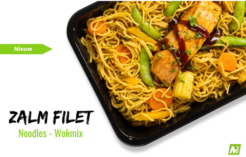 Droogtrainen: Teriyaki zalm - Noodles - Wokmix