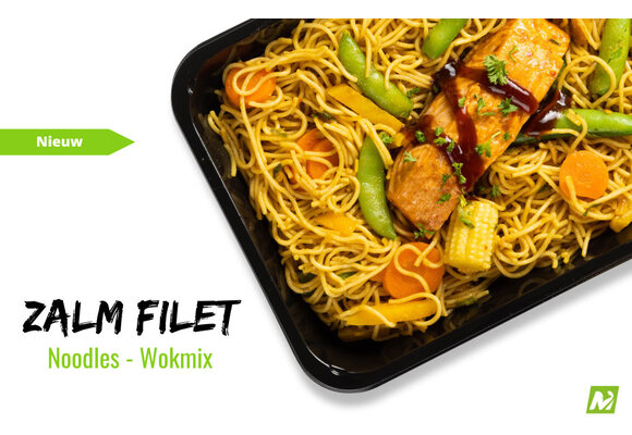 Droogtrainen: Teriyaki zalm - Noodles - Wokmix