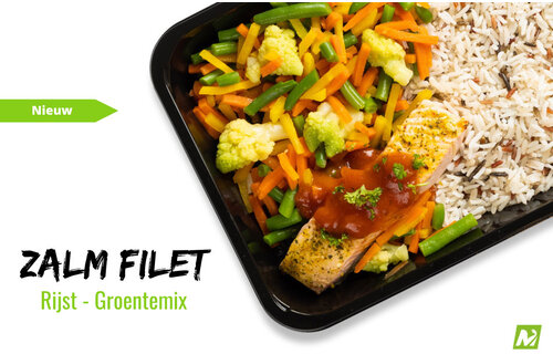 Droogtrainen: Zalmfilet - Basmati - Groentemix