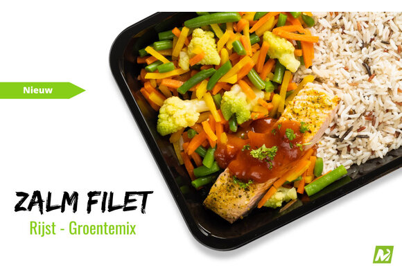 Droogtrainen: Zalmfilet - Basmati - Groentemix