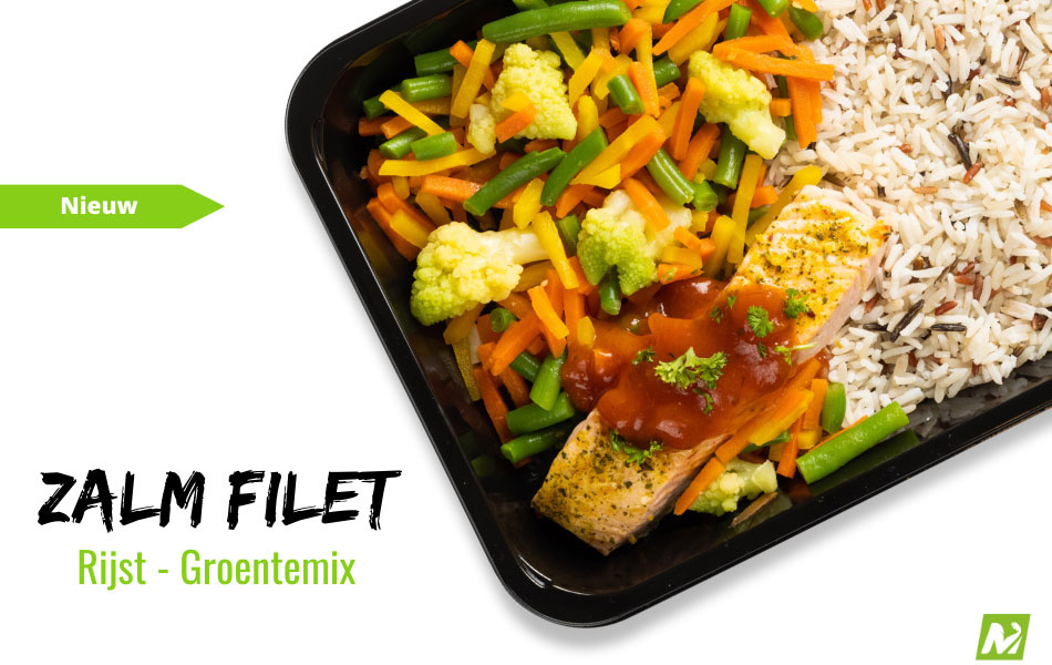 Droogtrainen: Zalmfilet - Basmati - Groentemix