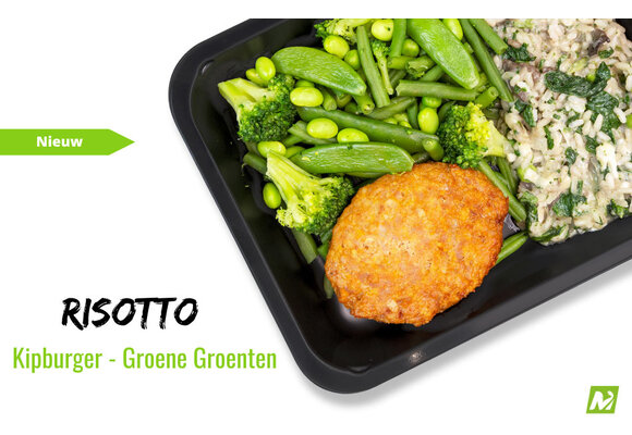Afvallen: Risotto - Kipburger - Groene groenten