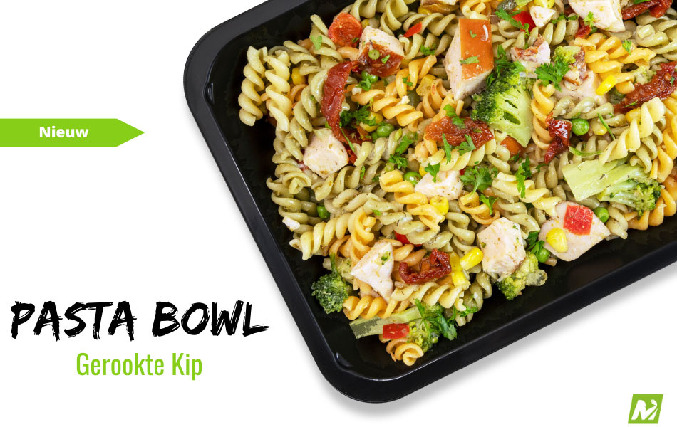 Afvallen: Pasta salade - Gerookte kip
