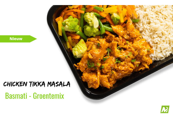 Spiermassa - Chicken tikka masala - Basmati - Groentemix