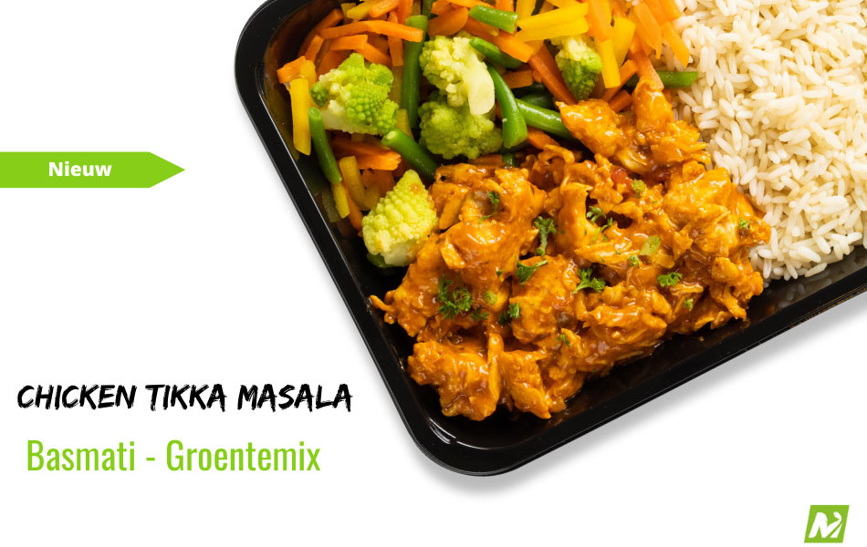 Droogtrainen - Chicken tikka masala - Basmati - Groentemix