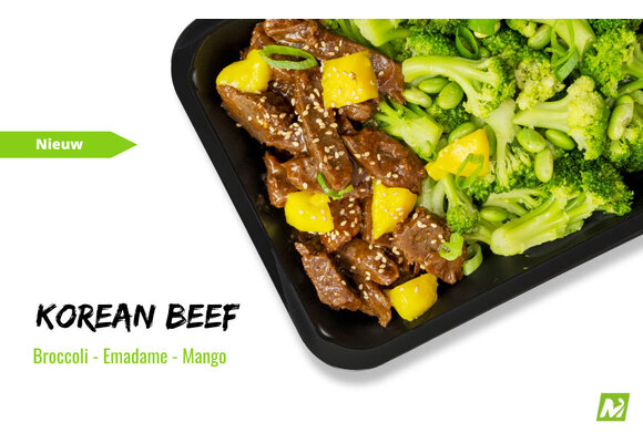 Afvallen: Korean beef - Broccoli - Edamame - Mango
