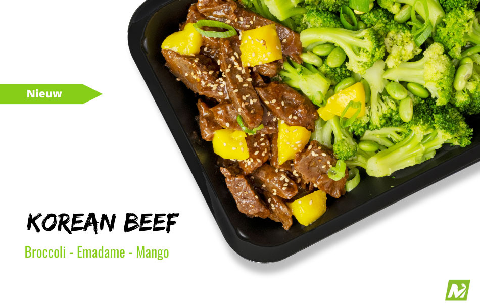 Afvallen: Korean beef - Broccoli - Edamame - Mango