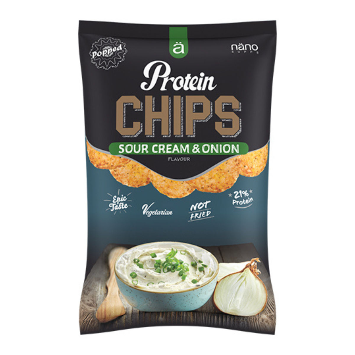 Protein Chips: Sour Cream & Onion Flavour