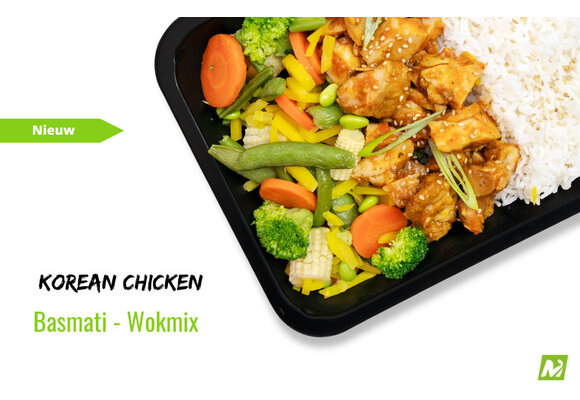 Spiermassa: Korean chicken - Basmati - Wokmix