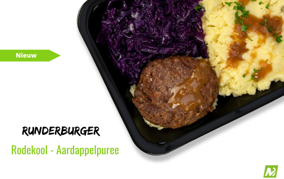 Droogtrainen: Aardappelpuree - Runderburger - Rodekool