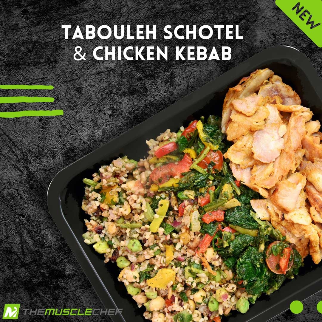 Droogtrainen: Tabouleh schotel - Chicken kebab