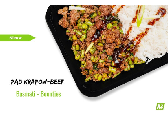 Spiermassa: Pad Krapow Beef - Basmati - Boontjes