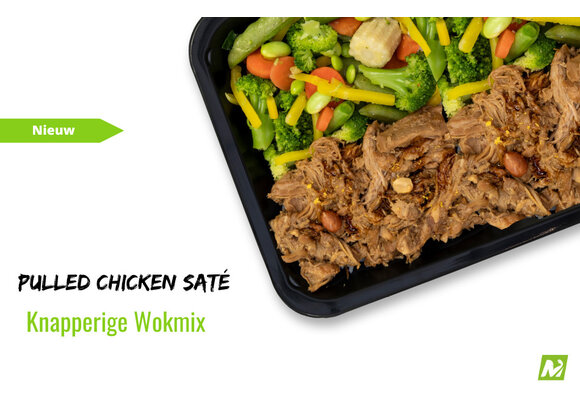 Afvallen: Pulled chicken saté - Wokmix