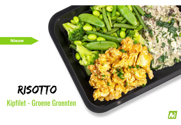 Afvallen: Risotto - Groene groenten -Kip