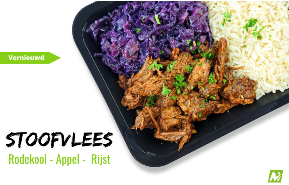 Droogtrainen: Hollands stoofvlees - Basmati - Rode kool