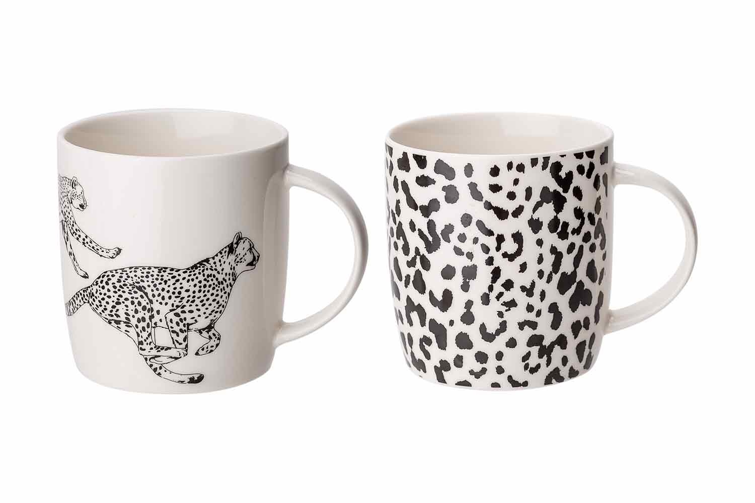 Animal leopard beker d8.5xh9.2cm 2 ass36cl