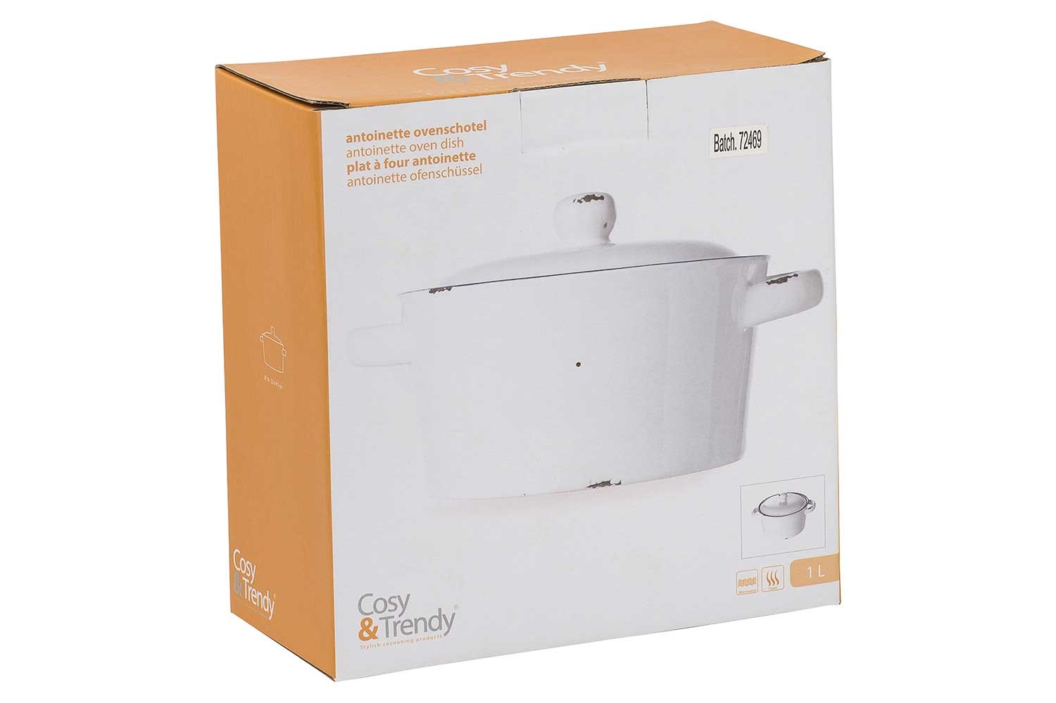 Antoinette ovenschotel d18-23xh9cmmet deksel 1l
