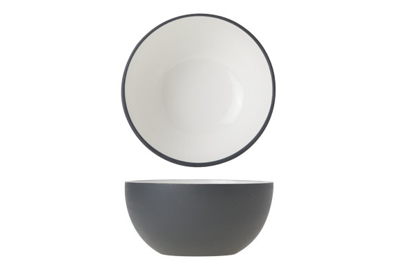 Alu bowl 10.5xh5cm wit email graphite gr