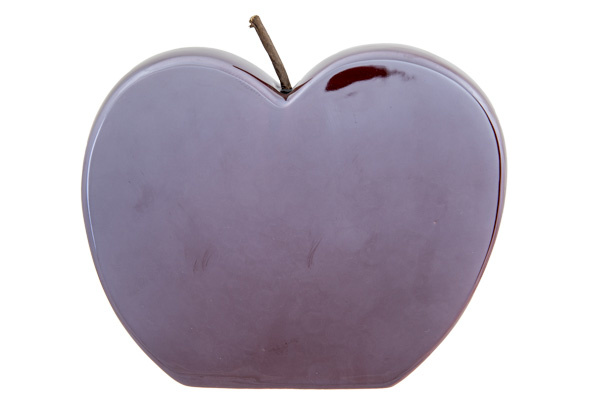 Appel verano donkerrood 19,4x5xh15,5cm rond keramiek