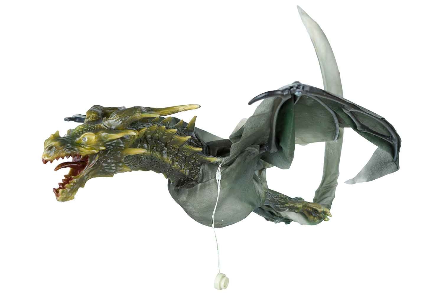 Animatie flying dragon groen 120x100xh20cm kunststof excl 3aa batt