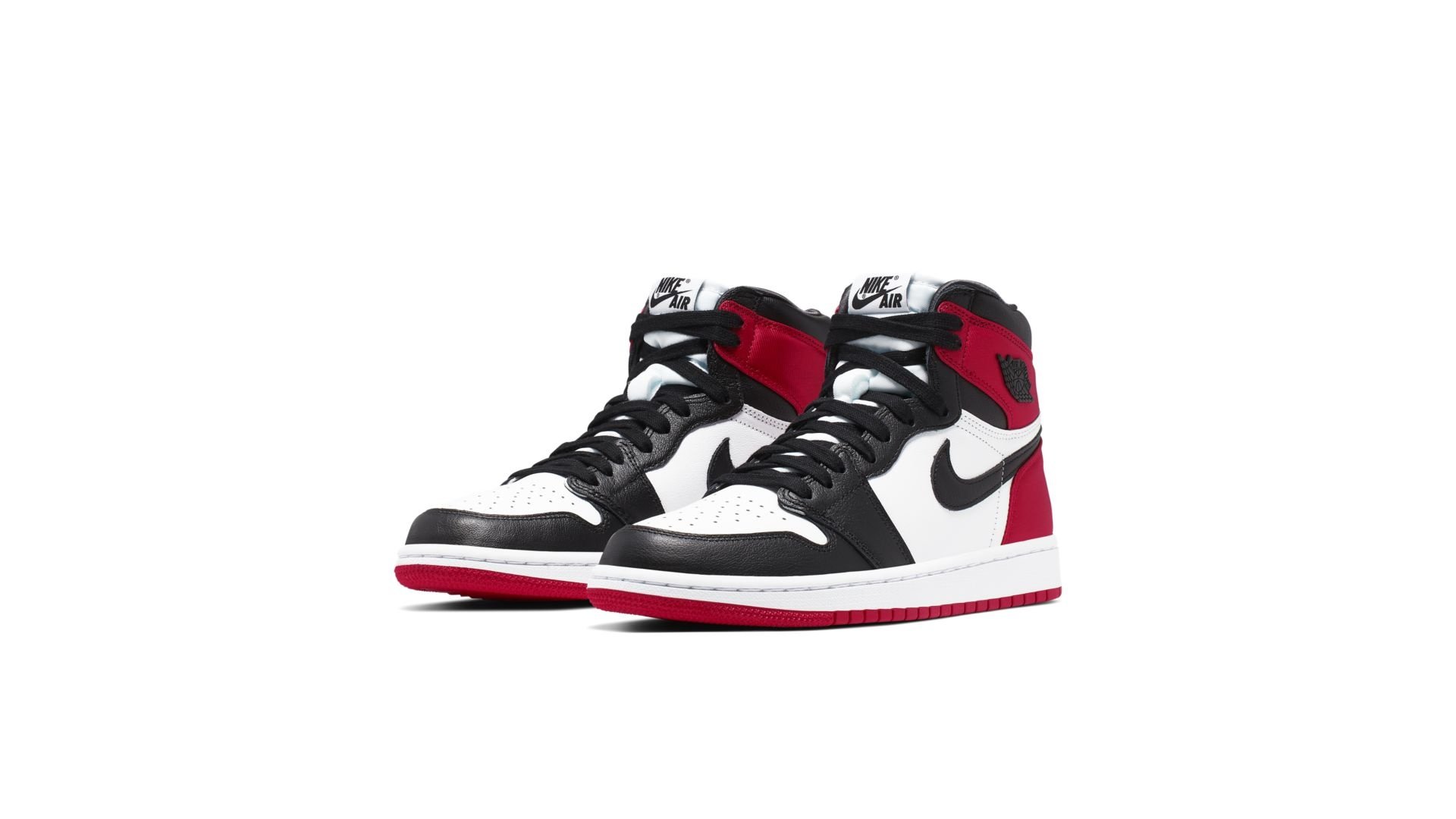 nike air jordan satin black toe