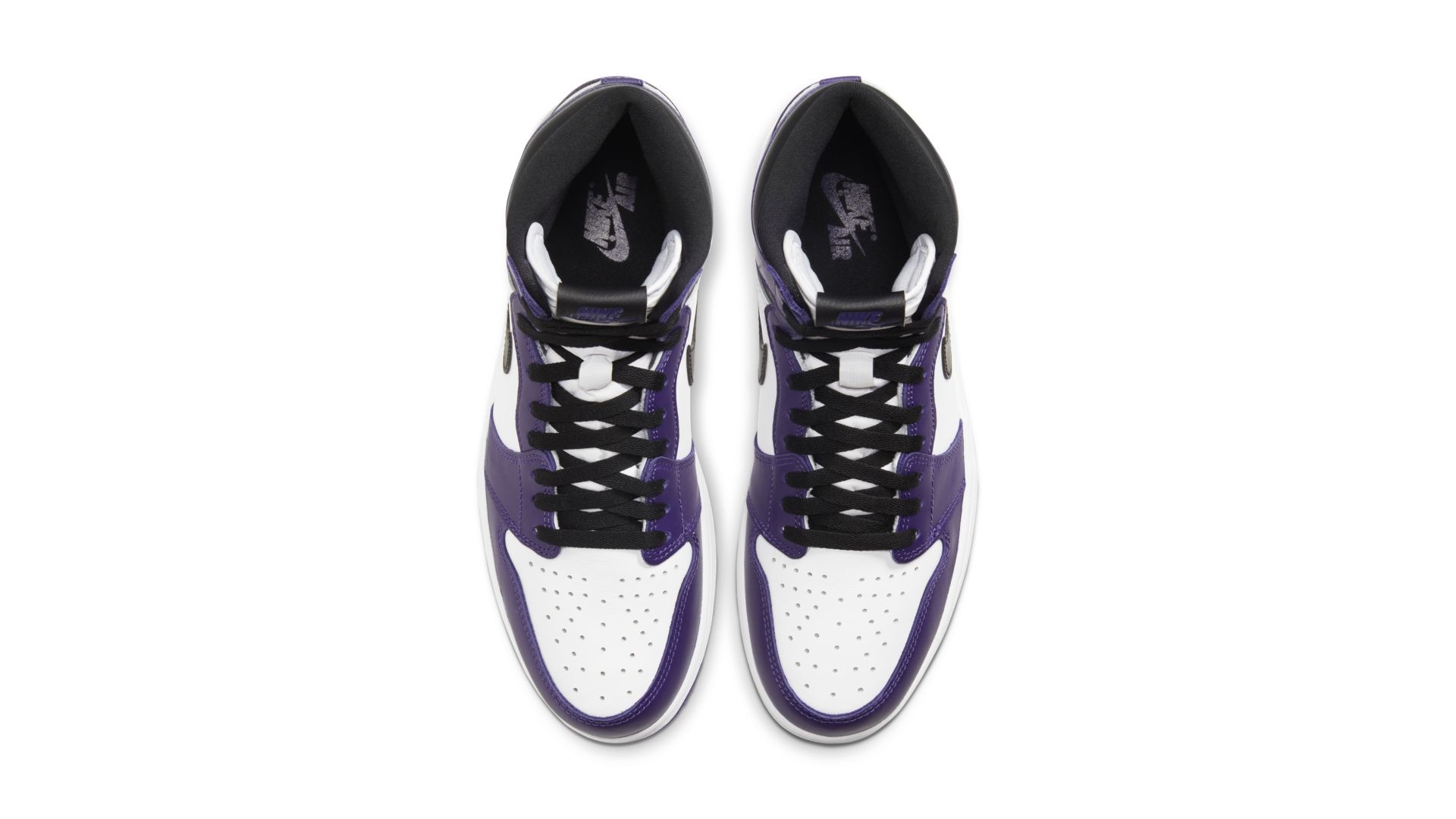 purple and white air jordan 1