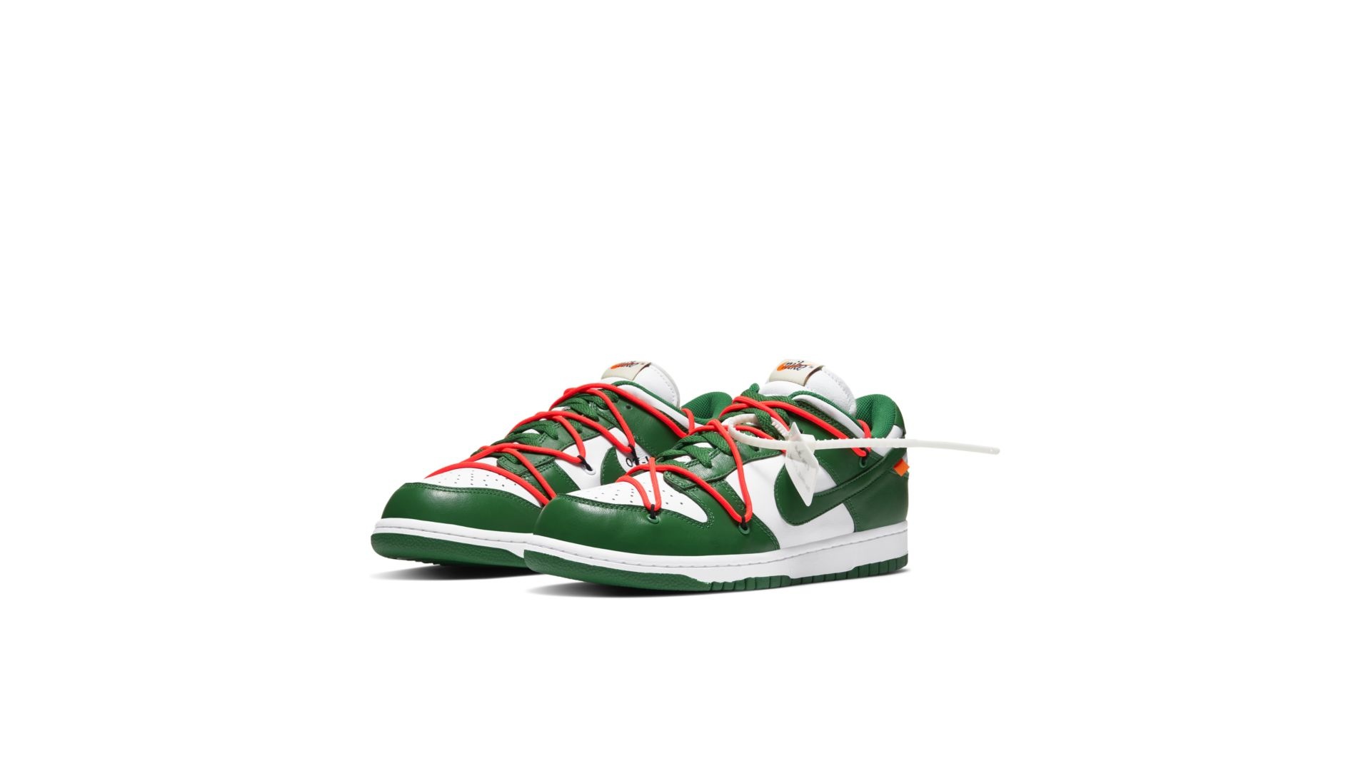 nike off white dunk low pine green