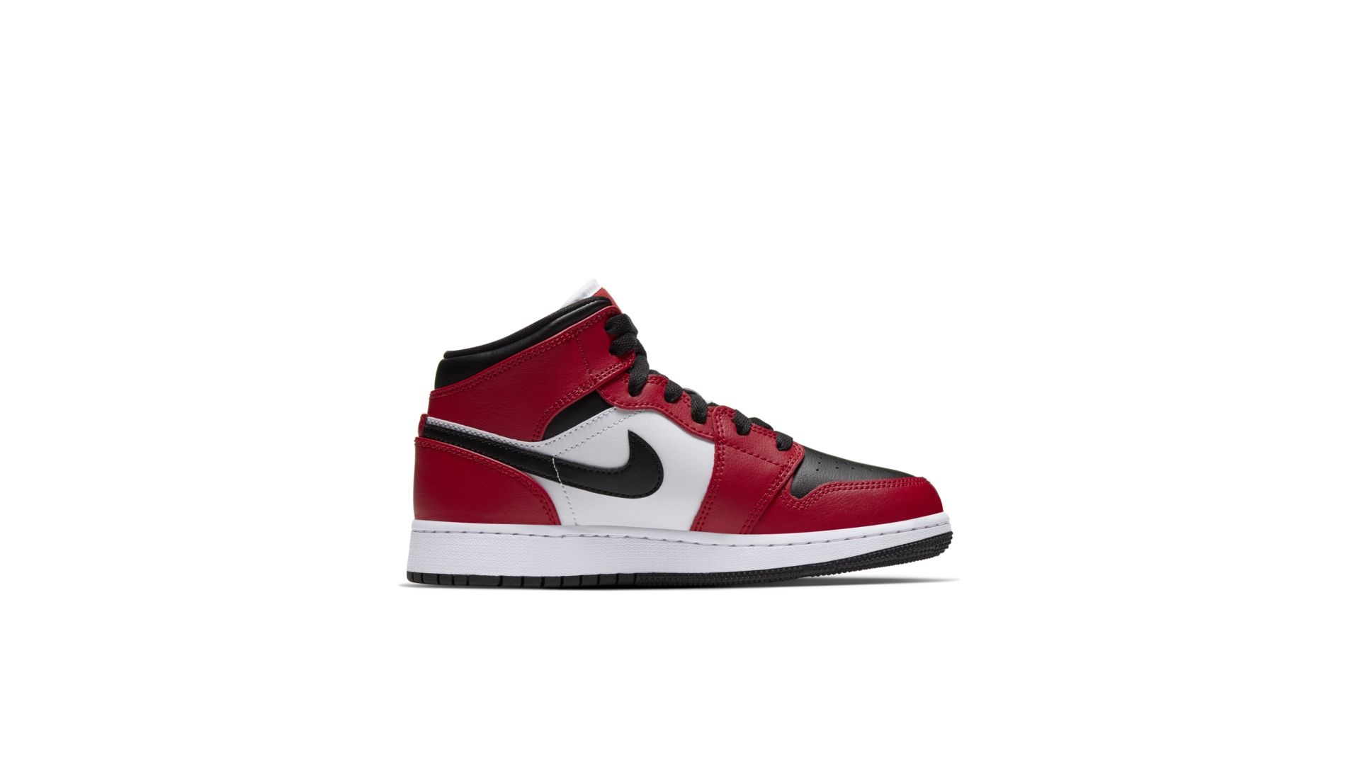 air jordan 1 mid chicago red toe