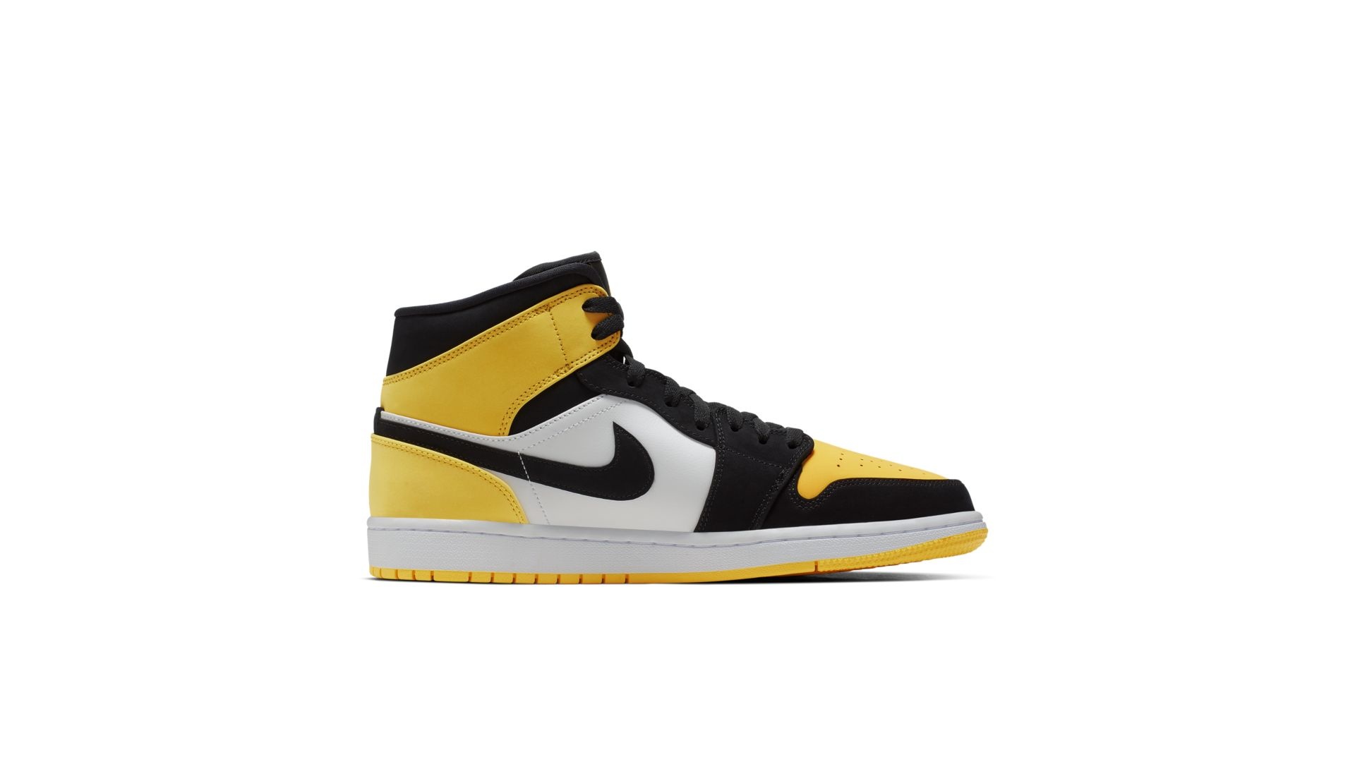 nike air jordan 1 mid yellow black