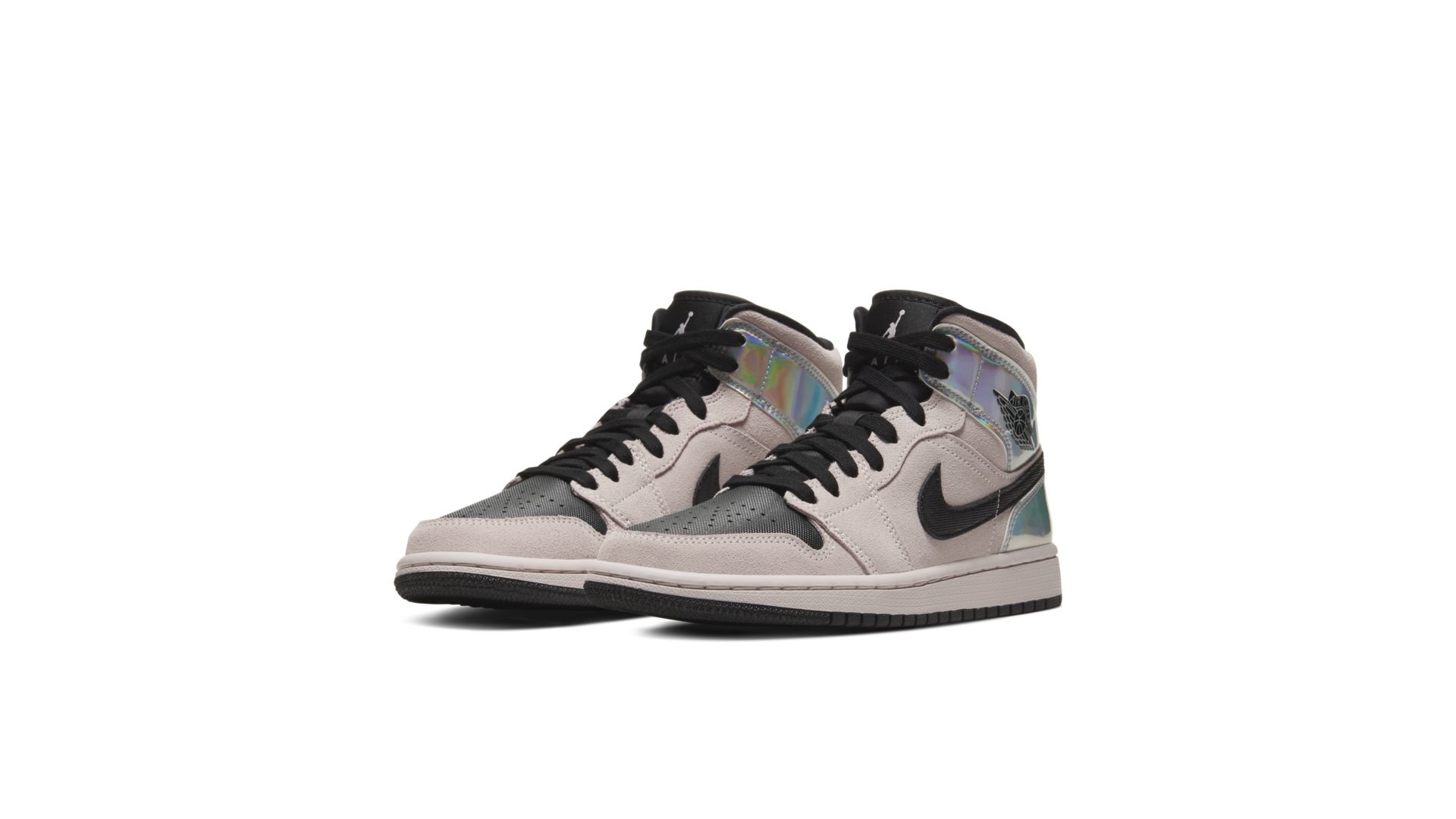 jordan 1 mid dirty powder iridescent