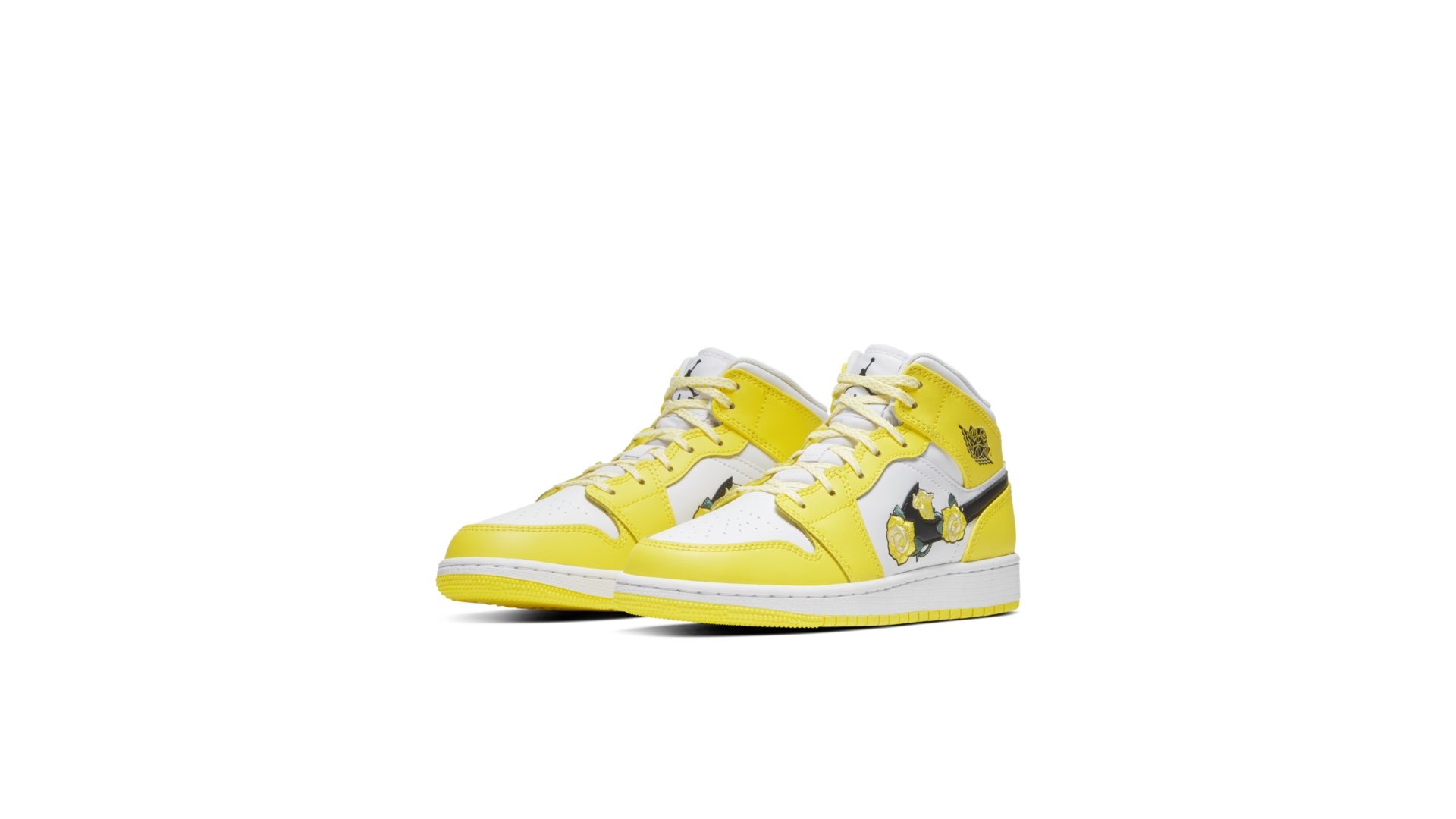 Air Jordan 1 Mid 'Dynamic Yellow Floral 