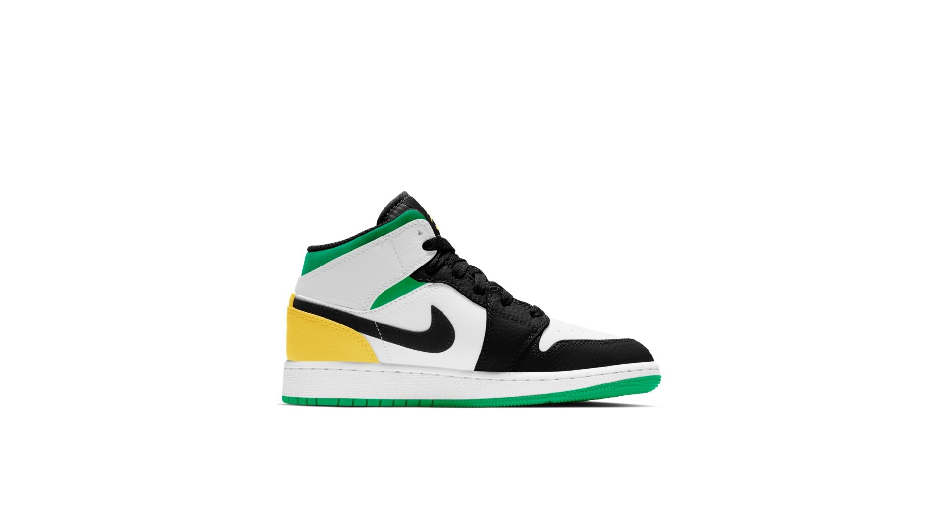 jordan 1 mid lucky green laser orange