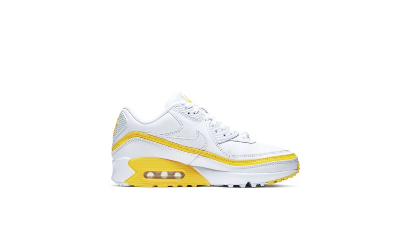 nike air max 90 undefeated white optic yellow