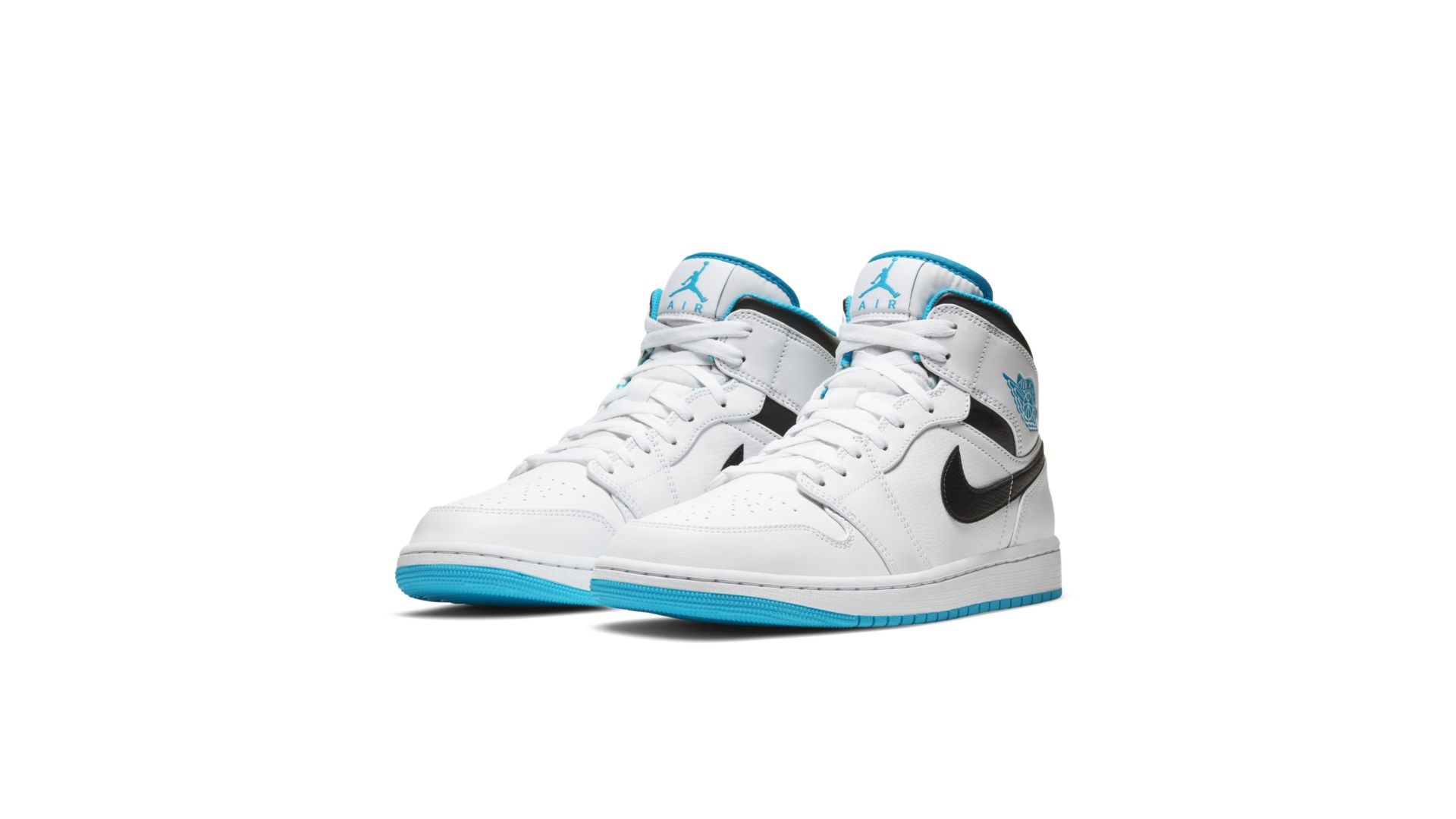 nike air jordan 1 mid white blue