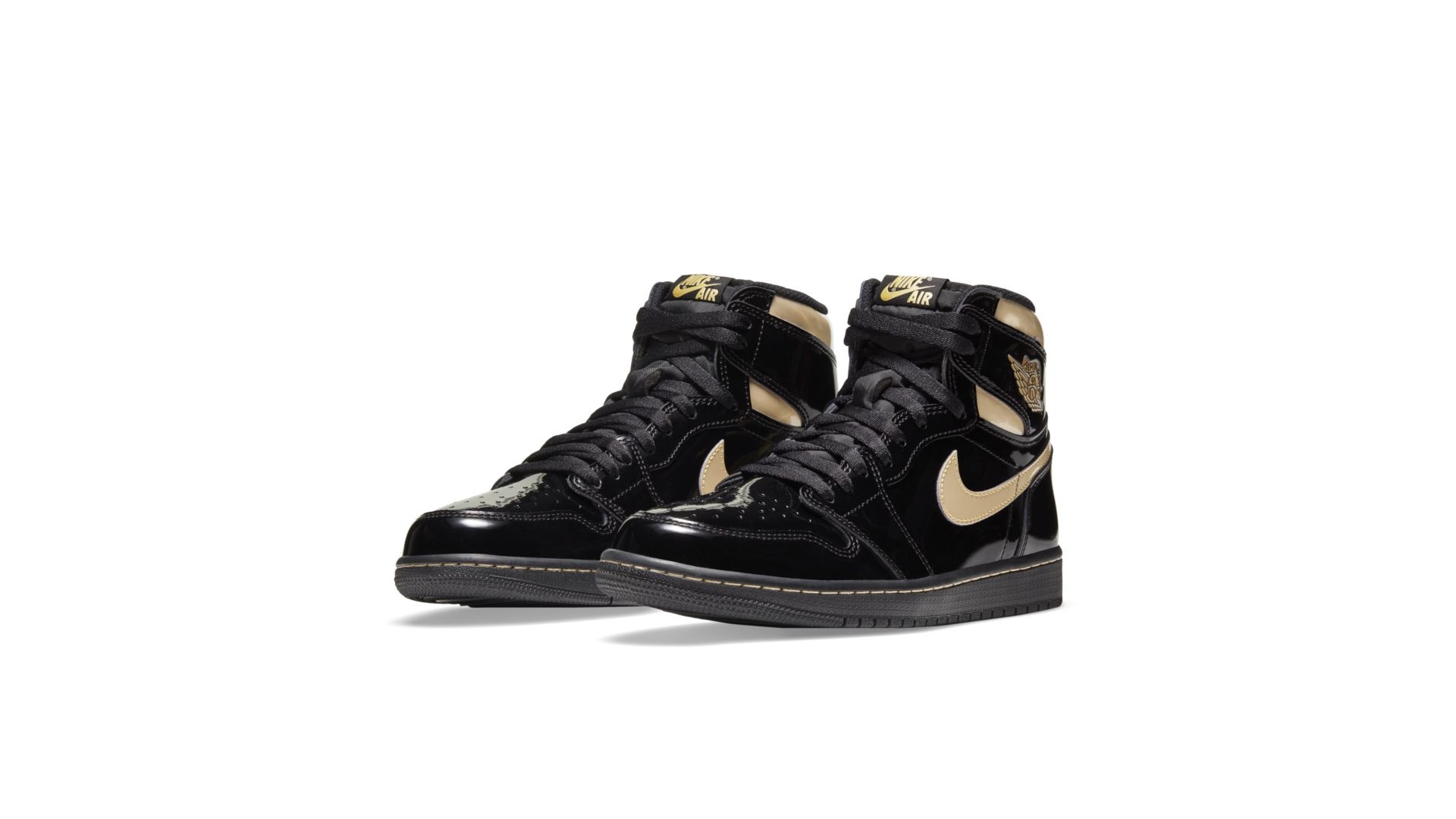 jordan 1 black metallic gold white