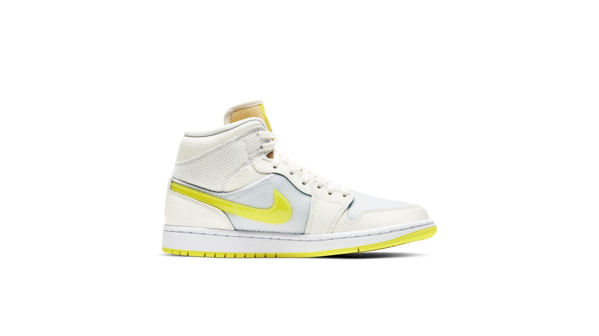 yellow and white jordans