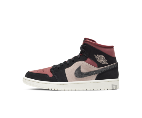 maroon black and white jordan 1