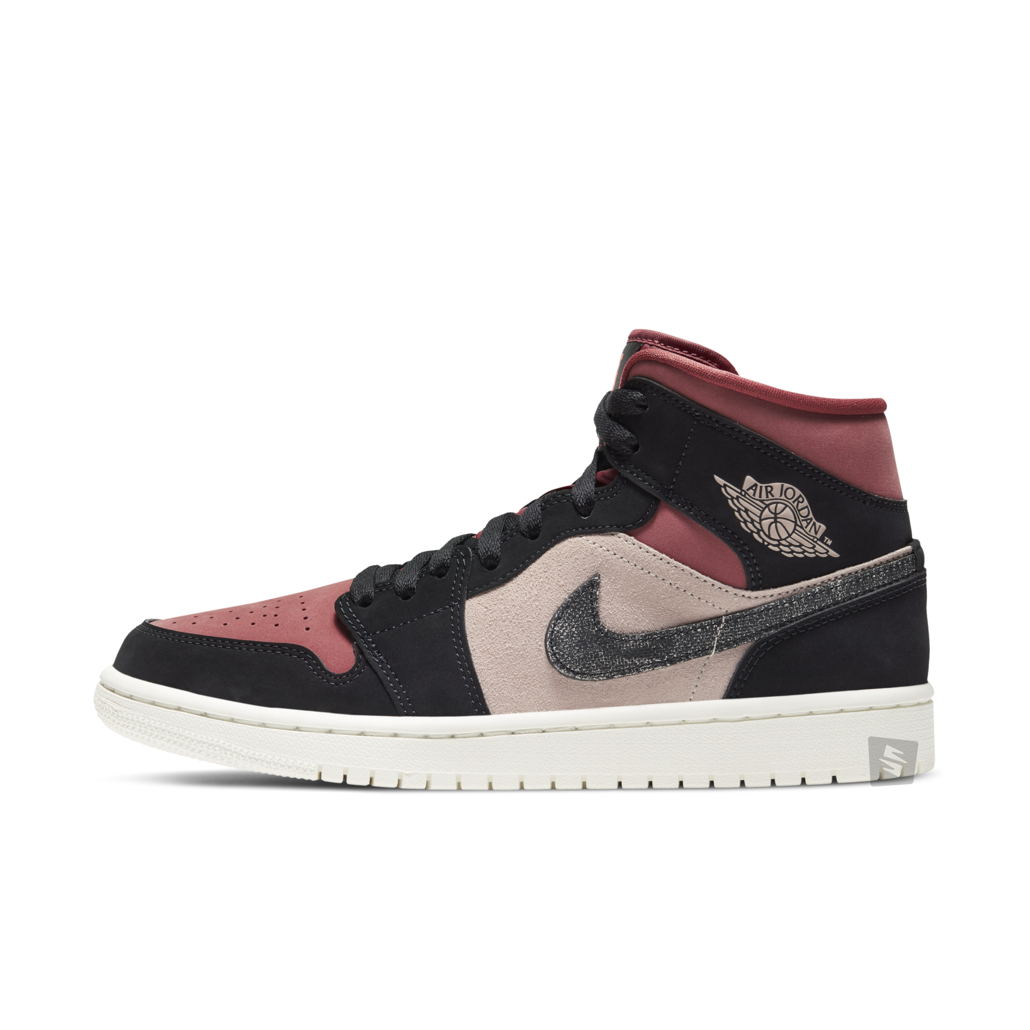 Air Jordan 1 Mid 'Burgundy Dusty Pink 