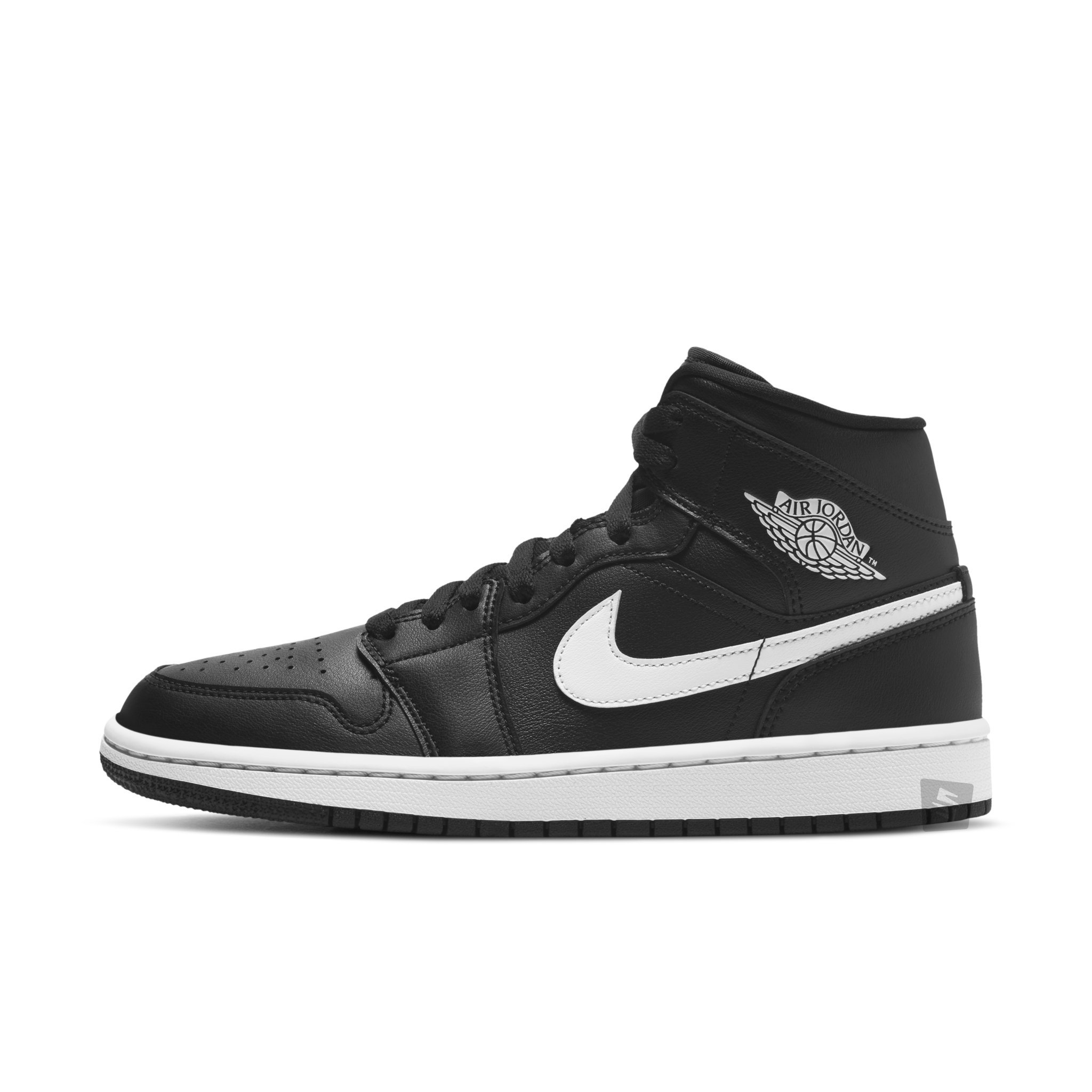 air jordan mid black white