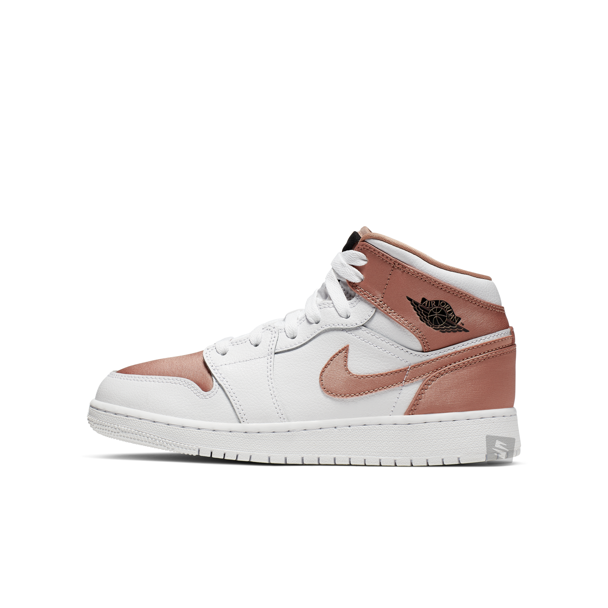 rose gold and white air jordan 1