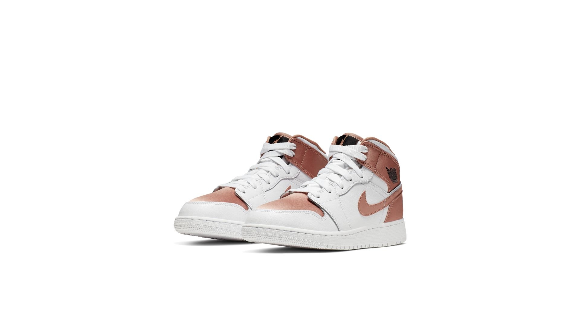 air jordan 1 mid gs white rose gold